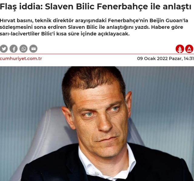 kaiyun sports-传闻成真?土媒曝比利奇与费内巴切已达成协议